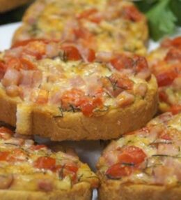 Zapečené pizza bagetky